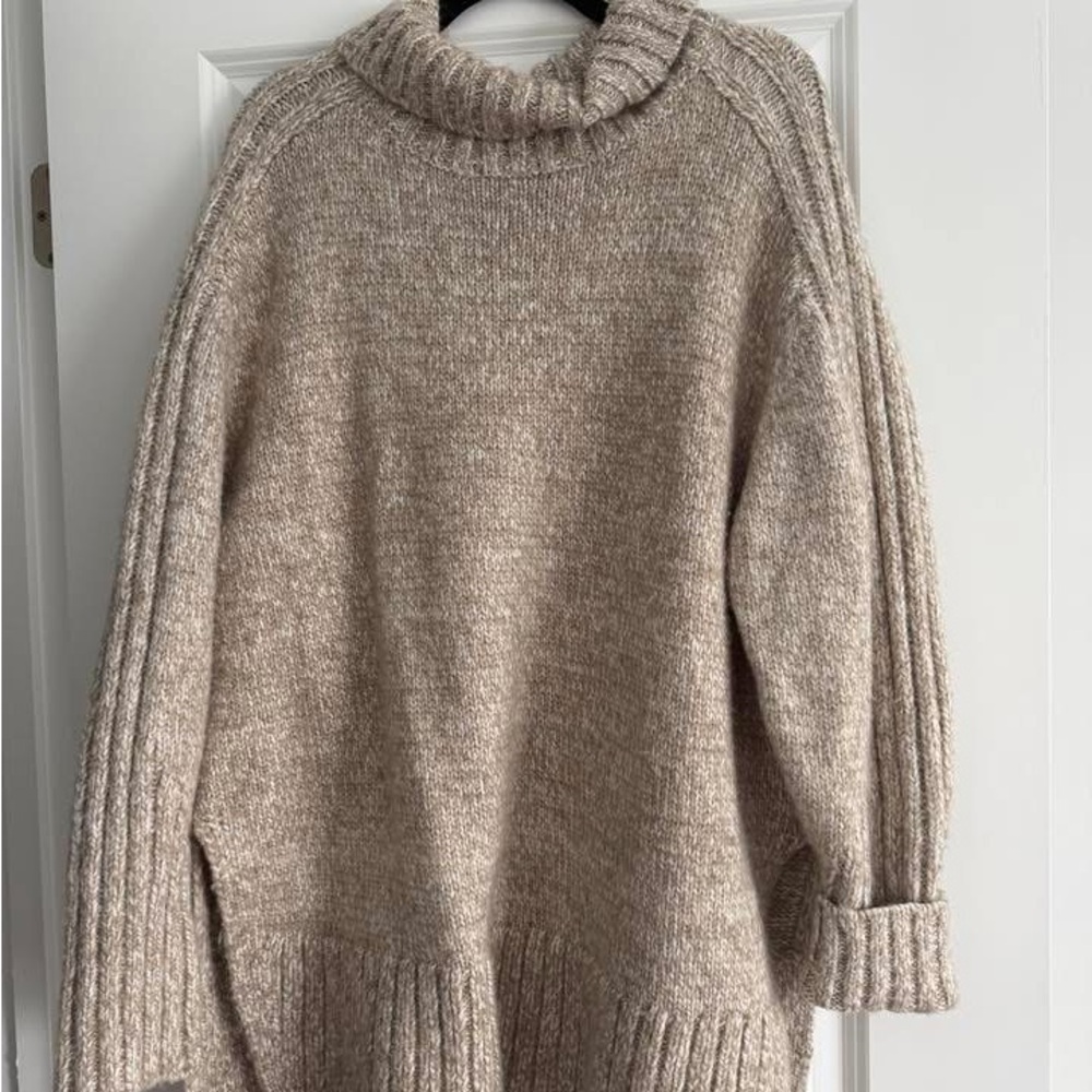 H&M Beige Cowl Neck Sweater